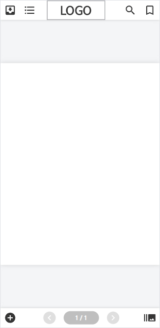 이북 UI 템플릿 · 스킨테마 인덱스탭형 mobile 모습